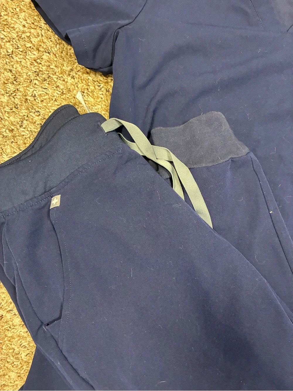 FIGS 2 Piece Matching Three Casma Pocket Top Joggers Scrub Set